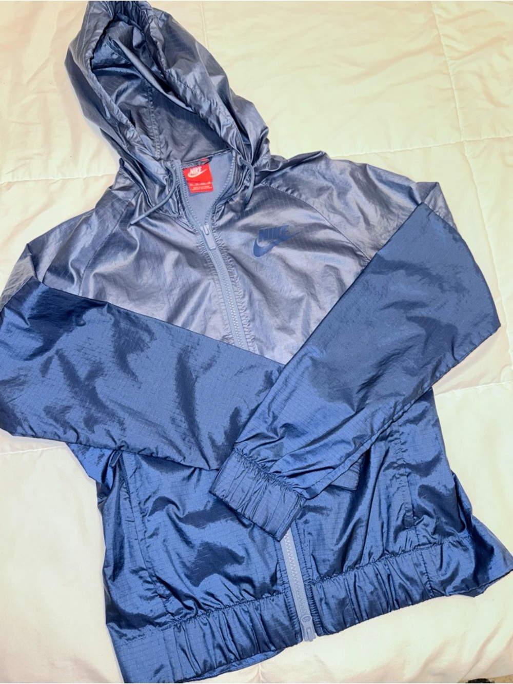Nike Navy and Slate Blue Hooded Windbreaker
